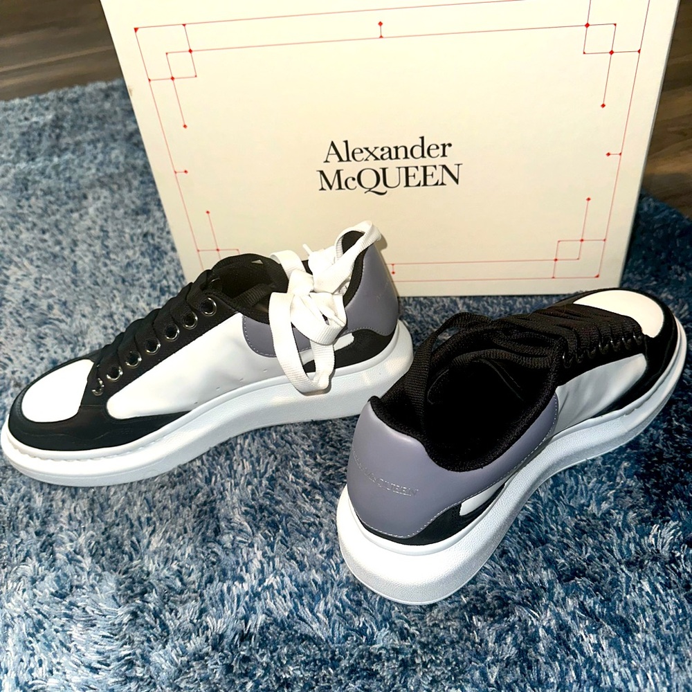 Alexander McQUEEN Sneaker- Sensory C.F/Size40/BLK/WHI/BLK/GU.GR